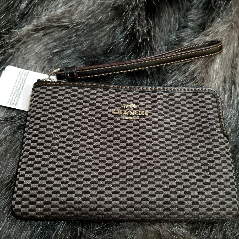 Coach Single Corner Zip Wristlet Wallet 